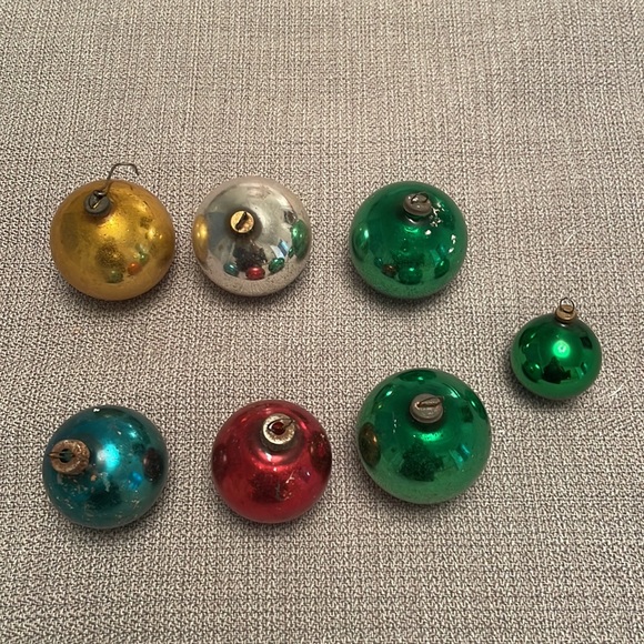 Set of 7 Vintage Mercury Christmas Ornaments - Picture 8 of 9